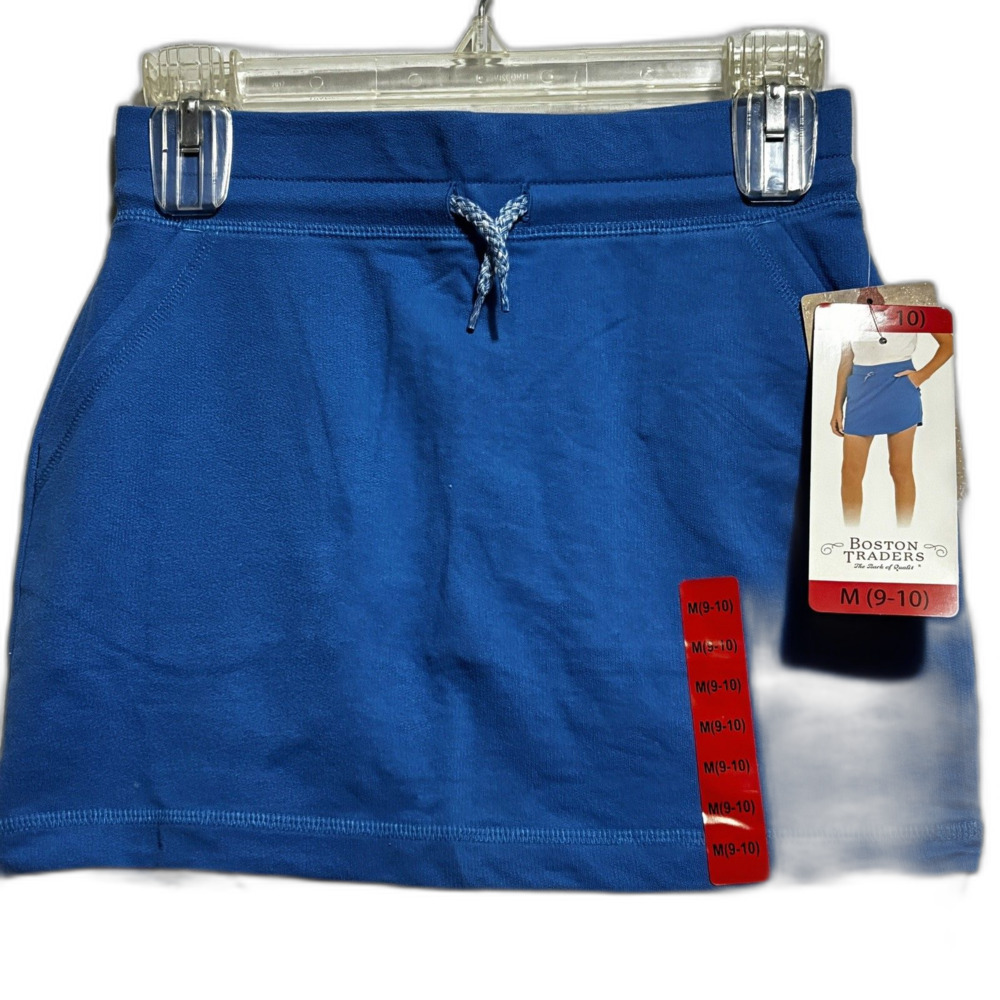 Boston Traders Skort Women Palace Blue Active Drawstring Pockets Size Medium NWT